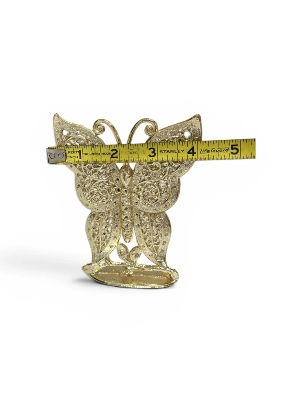 Vintage Gold Butterfly Filigree Earring Holder - Picture 11 of 11